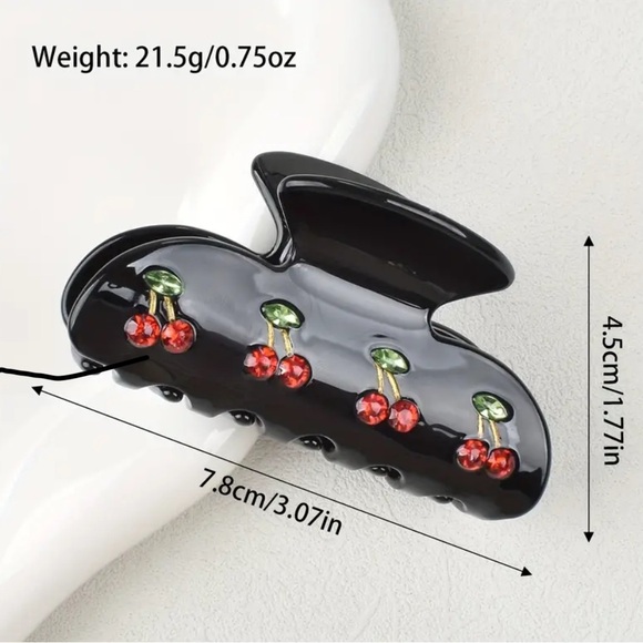 Cherry Rhinestone Hair Clips - Pick One NIP - Picture 7 of 7